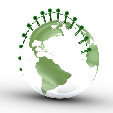 Earth globe and conceptual together clipart