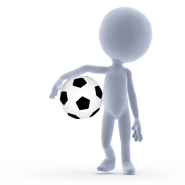 Ποδόσφαιρο, ποδόσφαιρο. 3D λίγο — Φωτογραφία Αρχείου