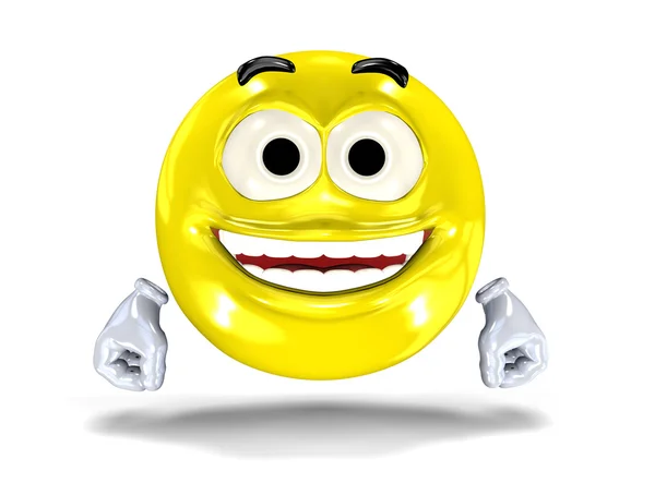 Smiley face skratta — Stockfoto