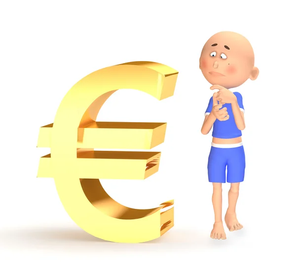 Concetto di crisi finanziaria euro — Foto Stock