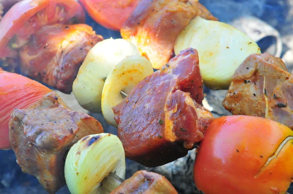 Grătar cu carne delicioasă la grătar — Fotografie, imagine de stoc