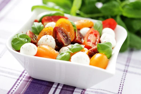 Tomato and mozzarella salad — Stock Photo, Image