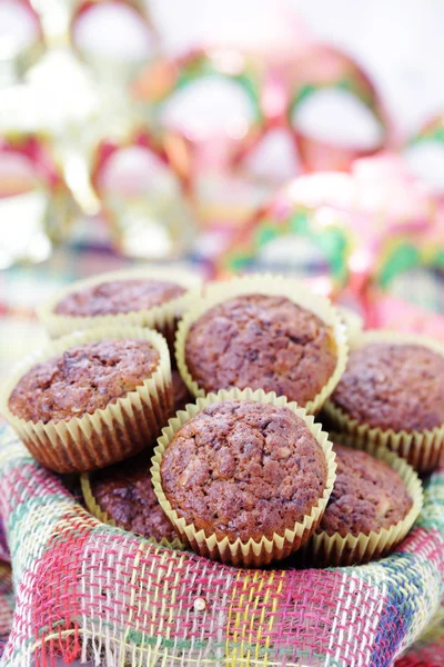 Muz ve çikolata muffins — Stok fotoğraf