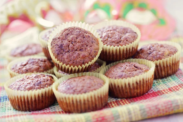 Bananen en chocolade muffins — Stockfoto