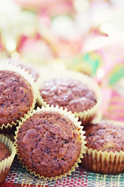Muz ve çikolata muffins — Stok fotoğraf