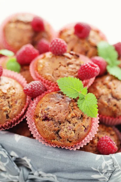 Muffins con frambuesas — Foto de Stock