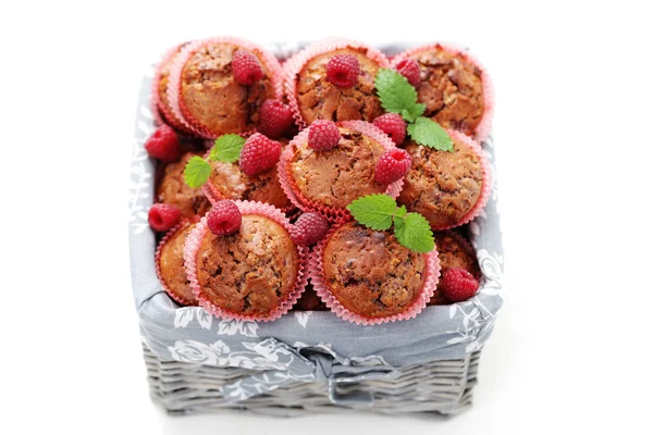 Muffins con frambuesas —  Fotos de Stock