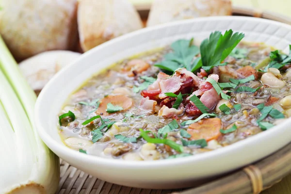 Supă de linte — Fotografie, imagine de stoc