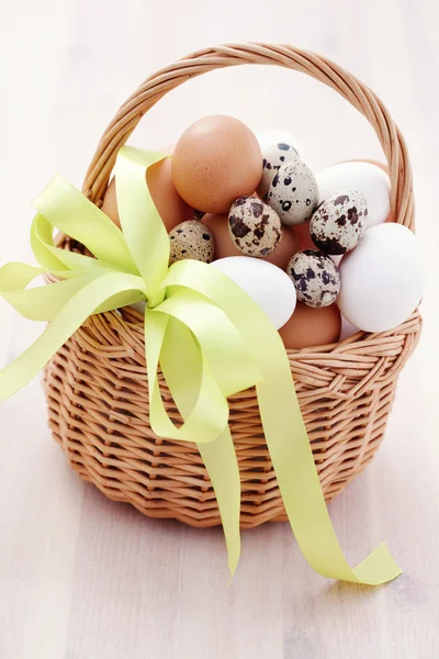 Basket of eggs — Stock Photo, Image