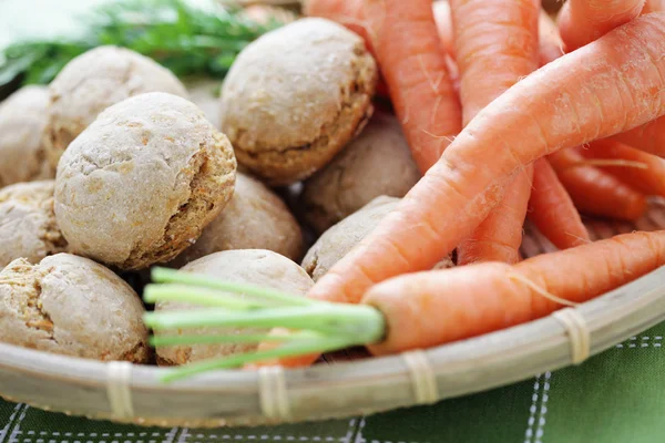Carrot buns — Stock Photo, Image