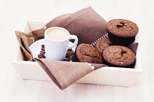 Espresso muffins — Stok fotoğraf