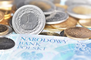 Polish currency (PLN) clipart