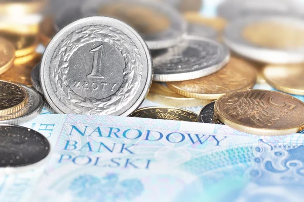 Moneda polaca (PLN) ) — Foto de Stock