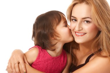 Mother and daughter clipart