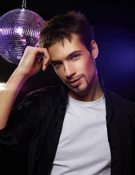 Good looking male on a disco — Stock Photo, Image