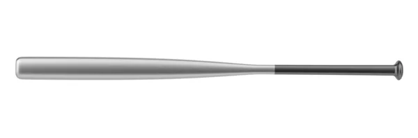 Алюминиевая бейсбольная бита на белом фоне — стоковое фото