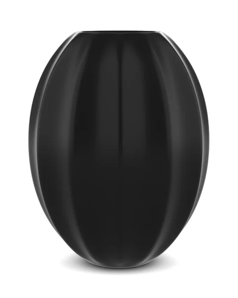 Single black vase isolated on white background — Stock Photo, Image