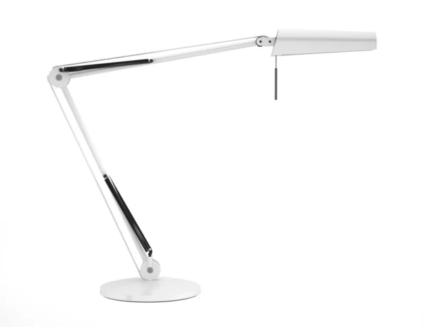Lampy nowoczesne biurko na białym tle — Zdjęcie stockowe