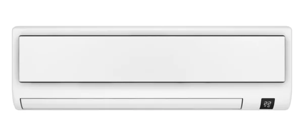흰색 배경에 고립 된 현대 에어컨 — 스톡 사진