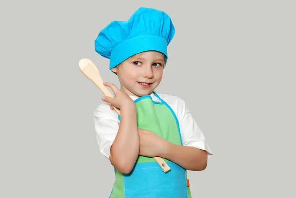 Портрет маленького кухаря — стокове фото