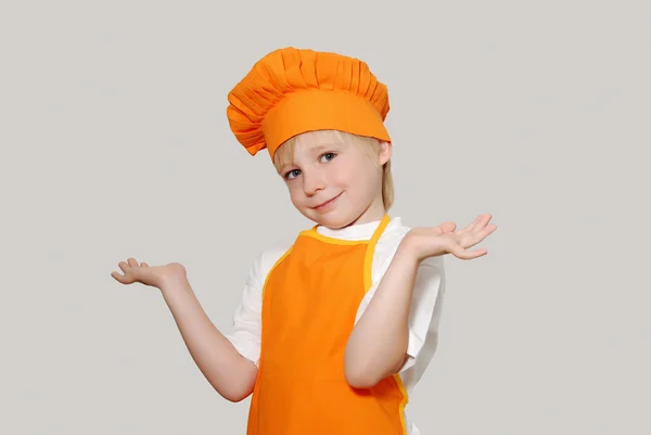 Portrait of the little cook — Stok fotoğraf