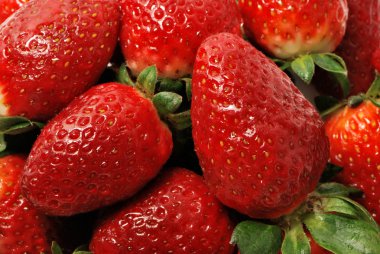 Kırmızı çilek, makro, arka plan