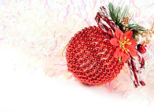 Різдвяні кульки з абстрактним фоном світла — стокове фото