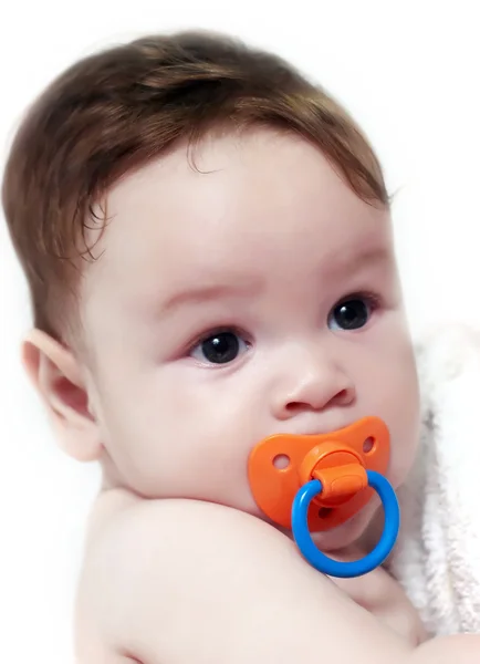 Brillante retrato de primer plano del adorable bebé — Foto de Stock