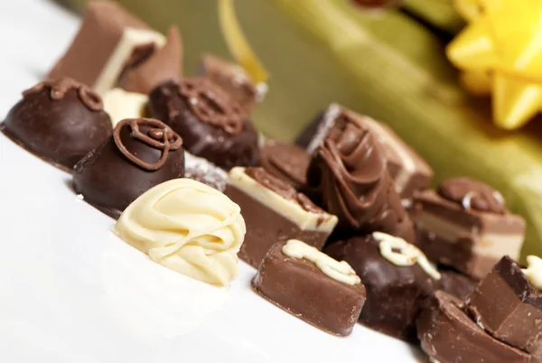 Νόστιμα σοκολάτας πραλίνες — Φωτογραφία Αρχείου
