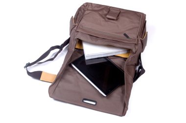 Bag and the tablet computer clipart