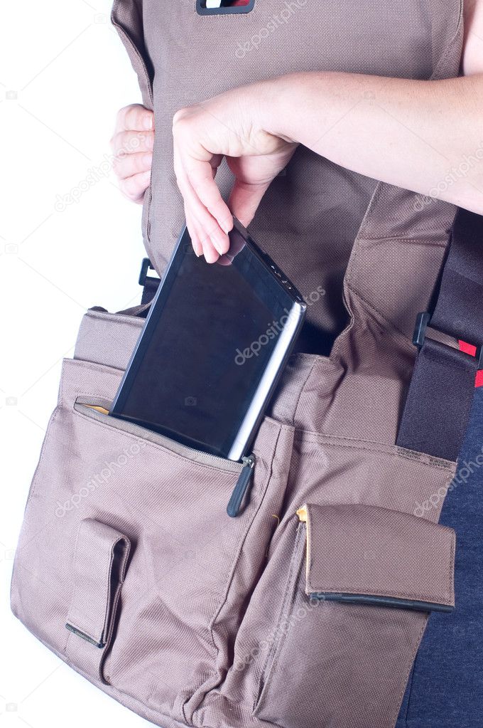 Bag and the tablet computer