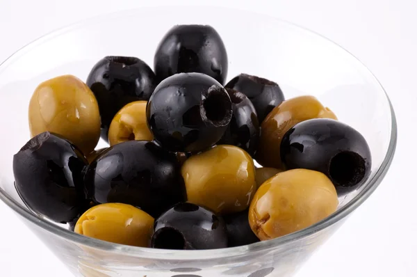 stock image Olives in wine glass