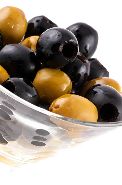 stock image Olives in wine glass