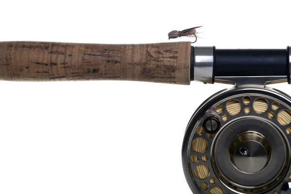 Stone Dry Fly On The Rod — Stock Photo, Image