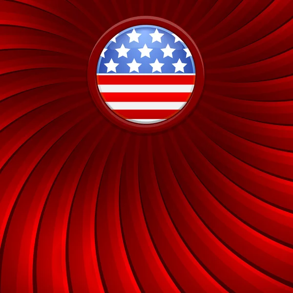 Fond rouge sur le thème du 4 juillet — Image vectorielle