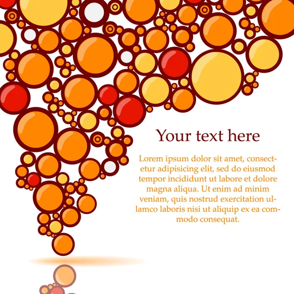 Achtergrond met kleur bubbels. Oranje — Stockvector