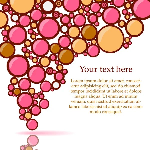 Фон з бульбашками кольорів. Рожевий — стоковий вектор