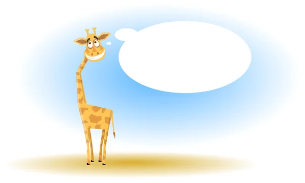 Illustrierter Giraffengedanke — Stockvektor