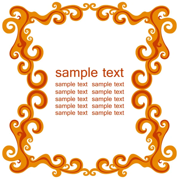 Patten framework with a sample text. The red — Stock Vector