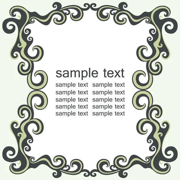 Patten framework with a sample text — Stock Vector