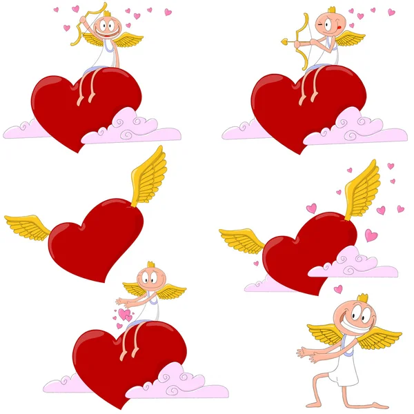 Cupidos Día de San Valentín — Vector de stock