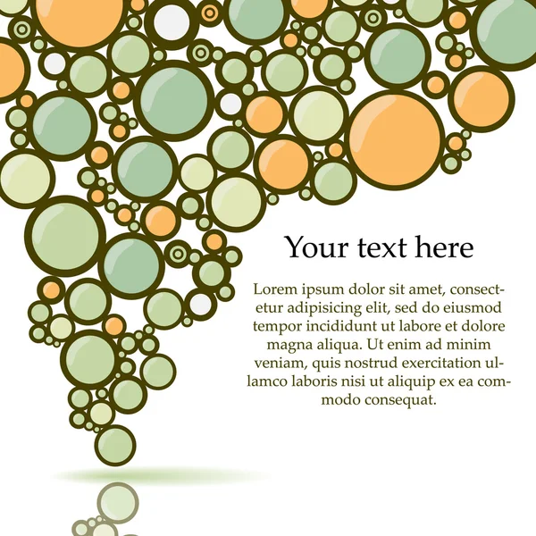 Bakgrund med färg bubblor. grön — Stock vektor