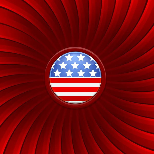 Red background on the theme of July 4th — Stock Vector