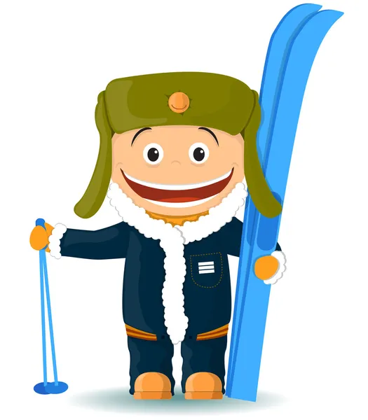 El esquiador alegre — Archivo Imágenes Vectoriales