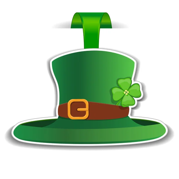 Patrick zelený klobouk. popisek — Stockový vektor