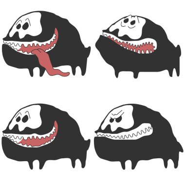 Set of monser dog clipart