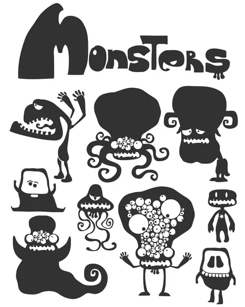 El conjunto de monstruos — Vector de stock