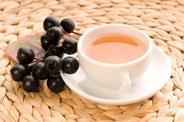 Jarzębina czarnopłodowa herbaty — Zdjęcie stockowe