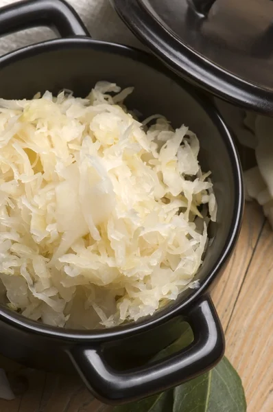 stock image Fresh pickled cabbage - traditional polish sauerkraut