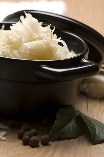 Fresh pickled cabbage - traditional polish sauerkraut — Stock Photo, Image